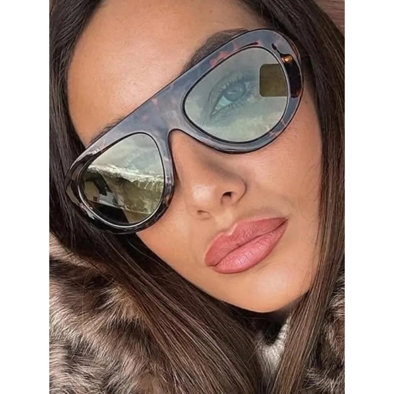 Street Fashion Glasses - Y2K Retro Round Sunglasses Trendy Leopard