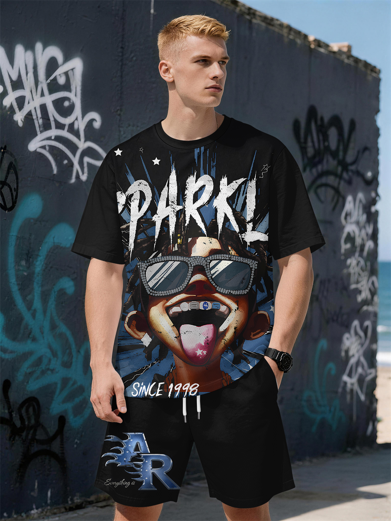 Street Fashion For 2026 - 2026 Summer New Men's Short-Sleeved Set