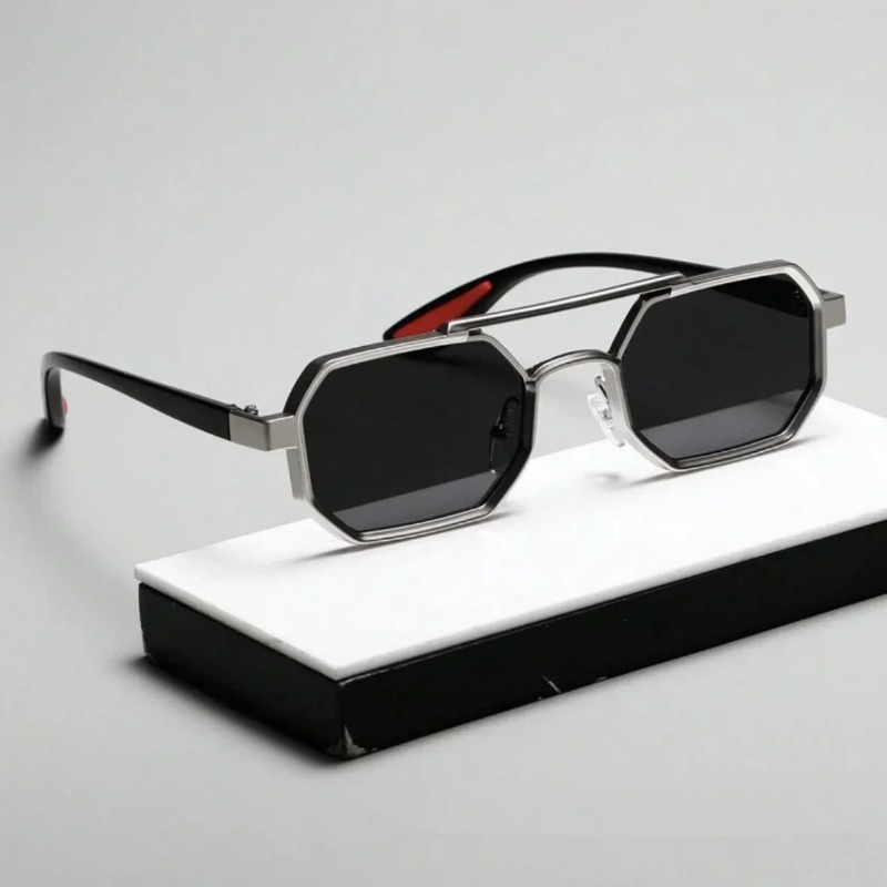 Street Fashion Glasses - Vintage Square Sunglasses for Men Steampunk