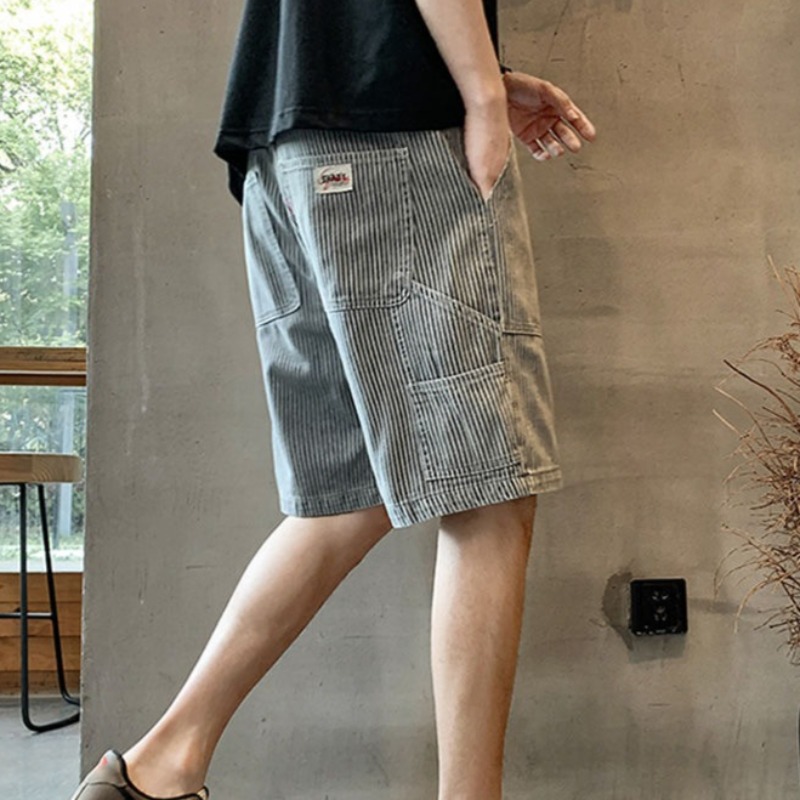 Street Fashion Baggy - Short Jeans Pants for Men Blue