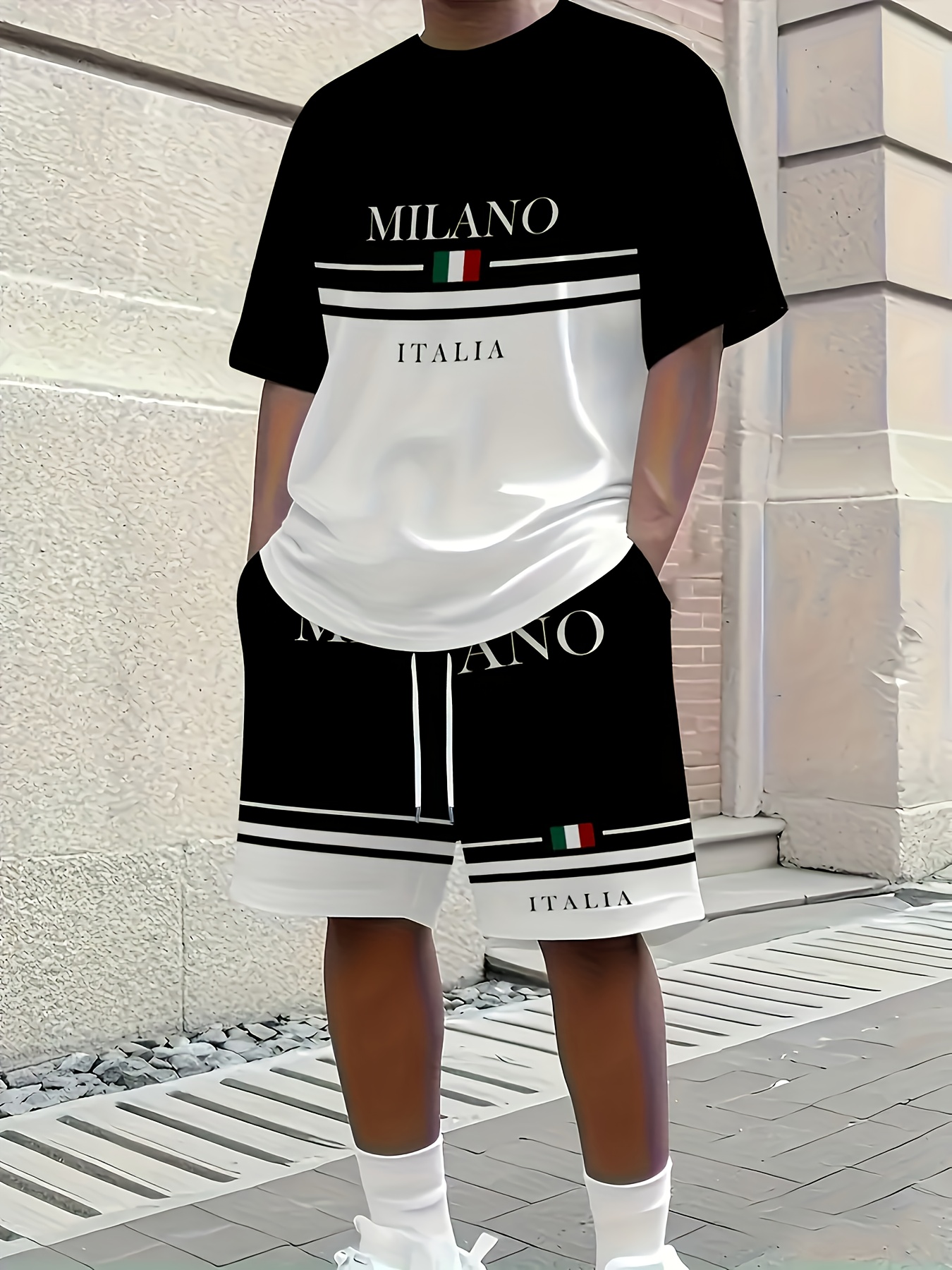 Street Fashion For 2026 - 2026 Summer New Men's Short-Sleeved Set