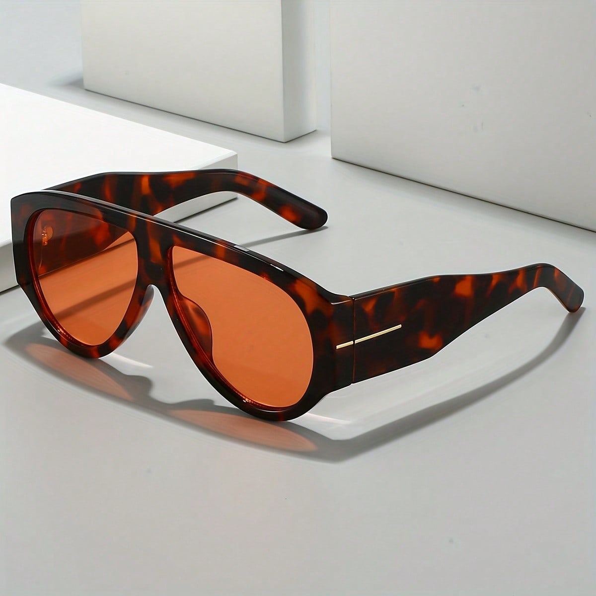 Street Fashion Photo - Vintage Glasses - Vintage Brown Frame,