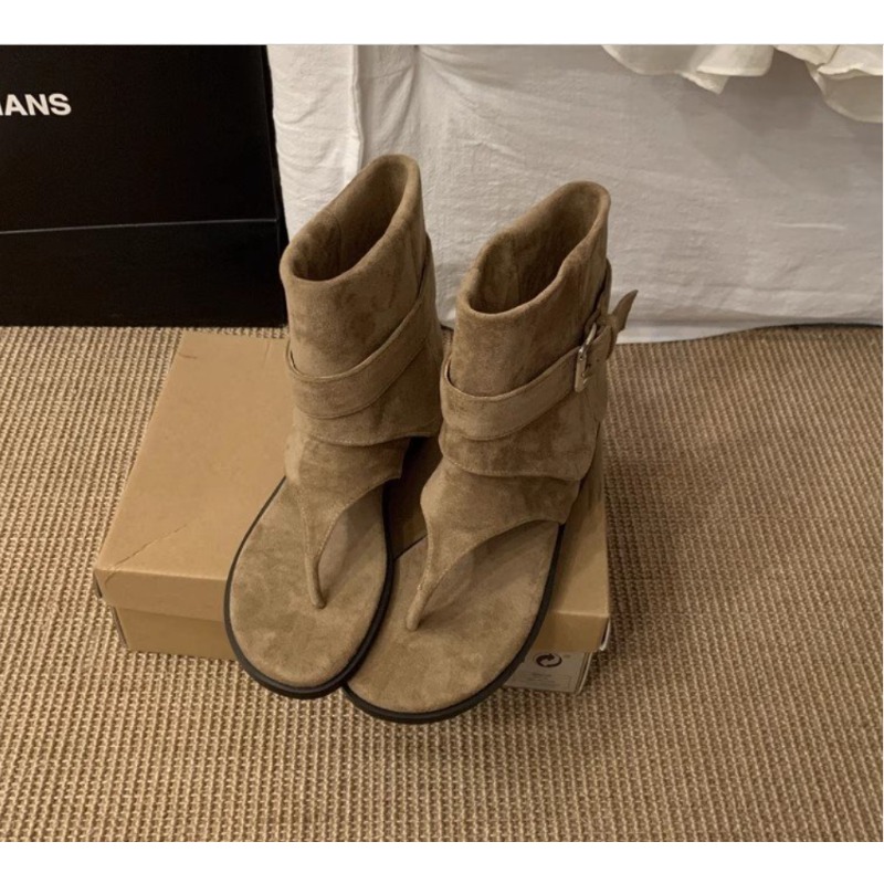 2025Spring Clip Toe Flats Sand - đánh giá và giá Street Fashion Clothes