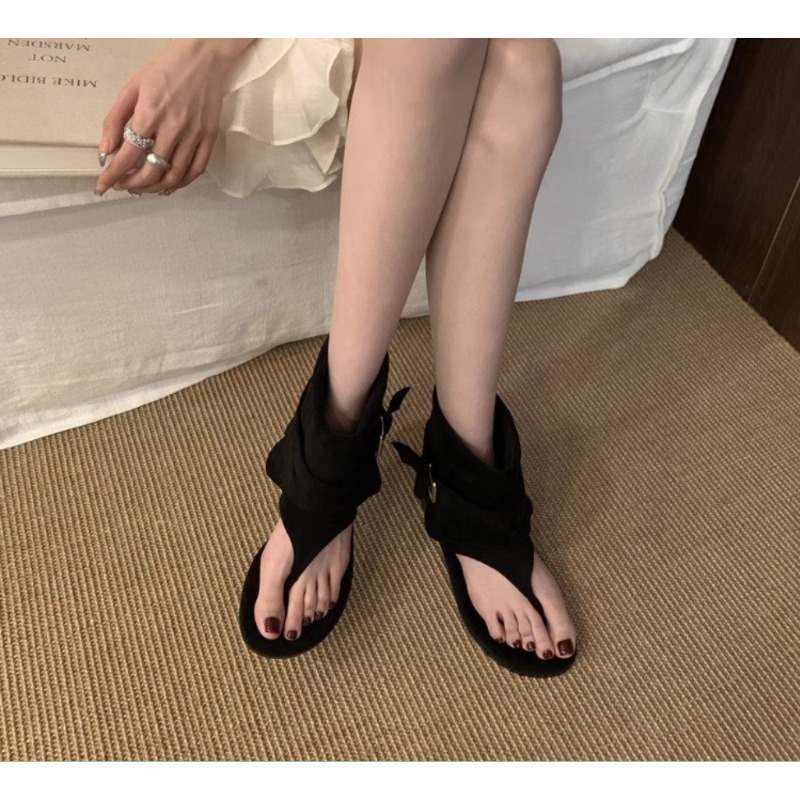 2025Spring Clip Toe Flats Sand - đánh giá và giá Street Fashion Clothes