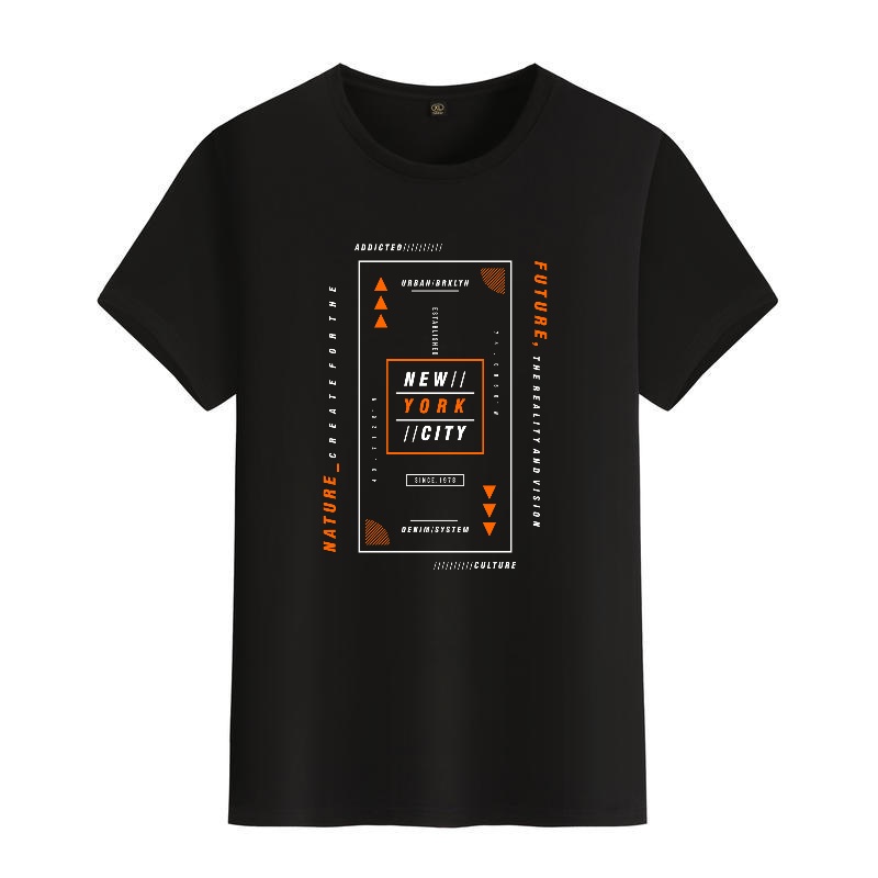 Men's Black Round-Neck Short-S - đánh giá và giá Street Fashion Of New York