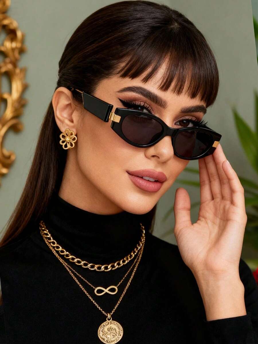 1pc Small Frame Oval Fashion G - đánh giá và giá Street Fashion Photography