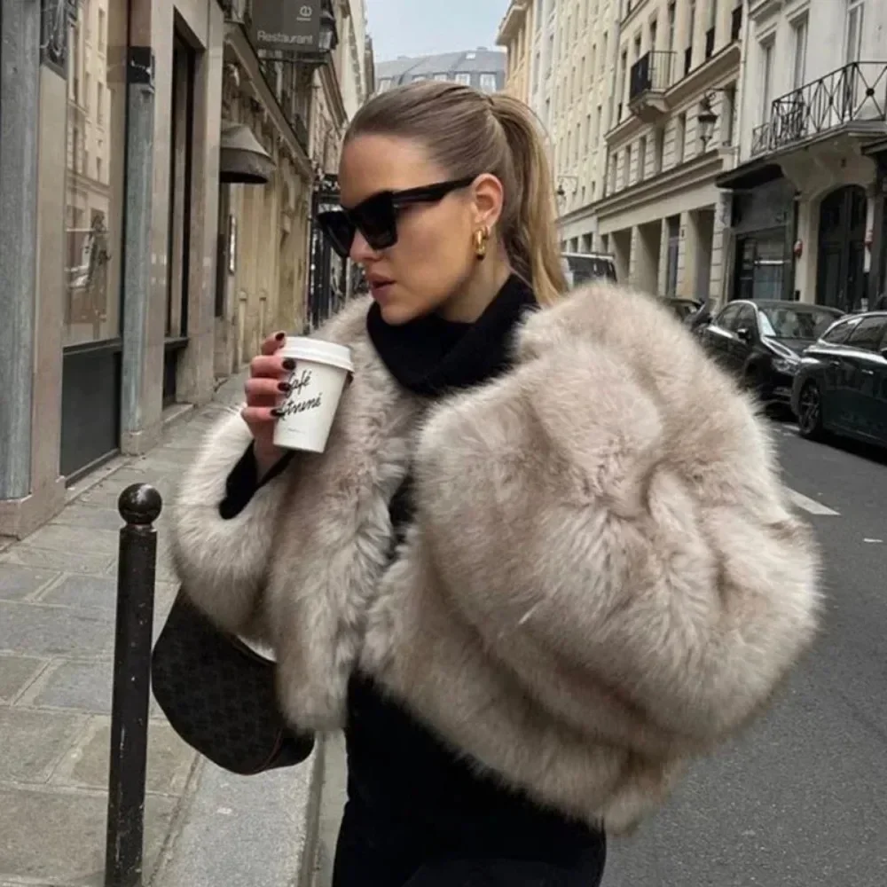 Faux Fur Jacket Women Street F - đánh giá và giá Street Fashion Week