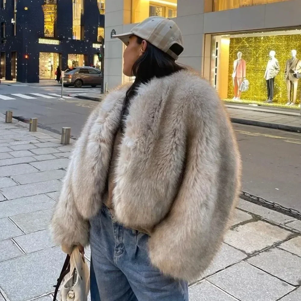 Faux Fur Jacket Women Street F - đánh giá và giá Street Fashion Week