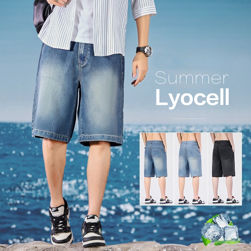 Summer Thin Men's Denim Shorts - đánh giá và giá Street Fashion Baggy