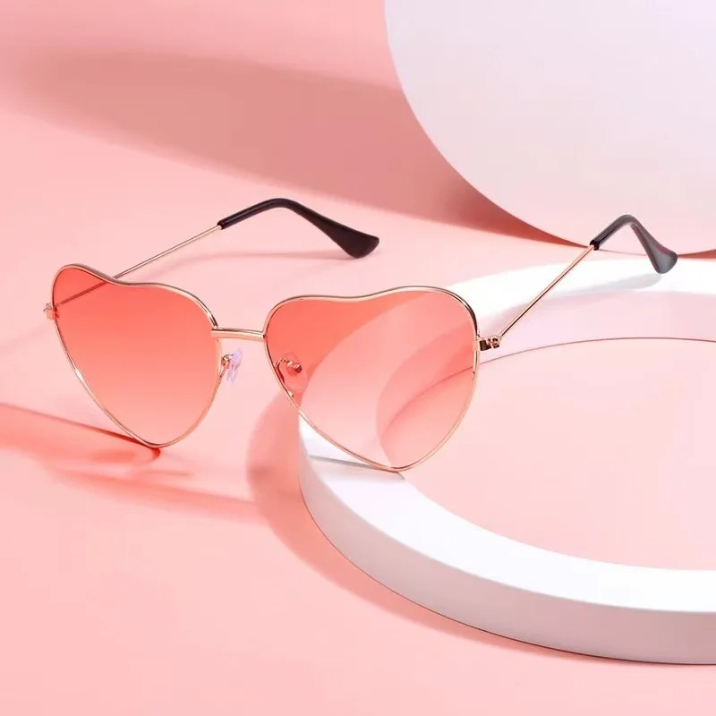 Fashion Heart Shaped Metal Sun - đánh giá và giá Street Fashion Glasses