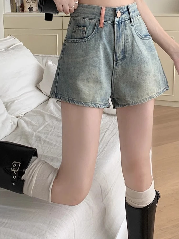 Girls Korean High Waist Denim  - đánh giá và giá Korean Street Fashion Female