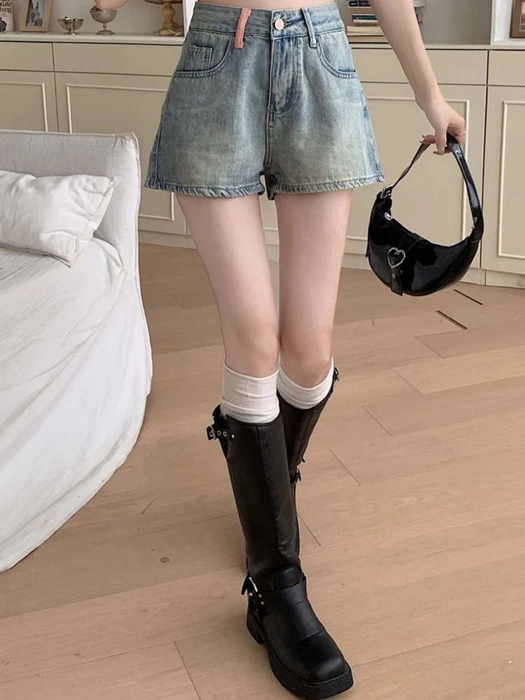 Girls Korean High Waist Denim  - đánh giá và giá Korean Street Fashion Female