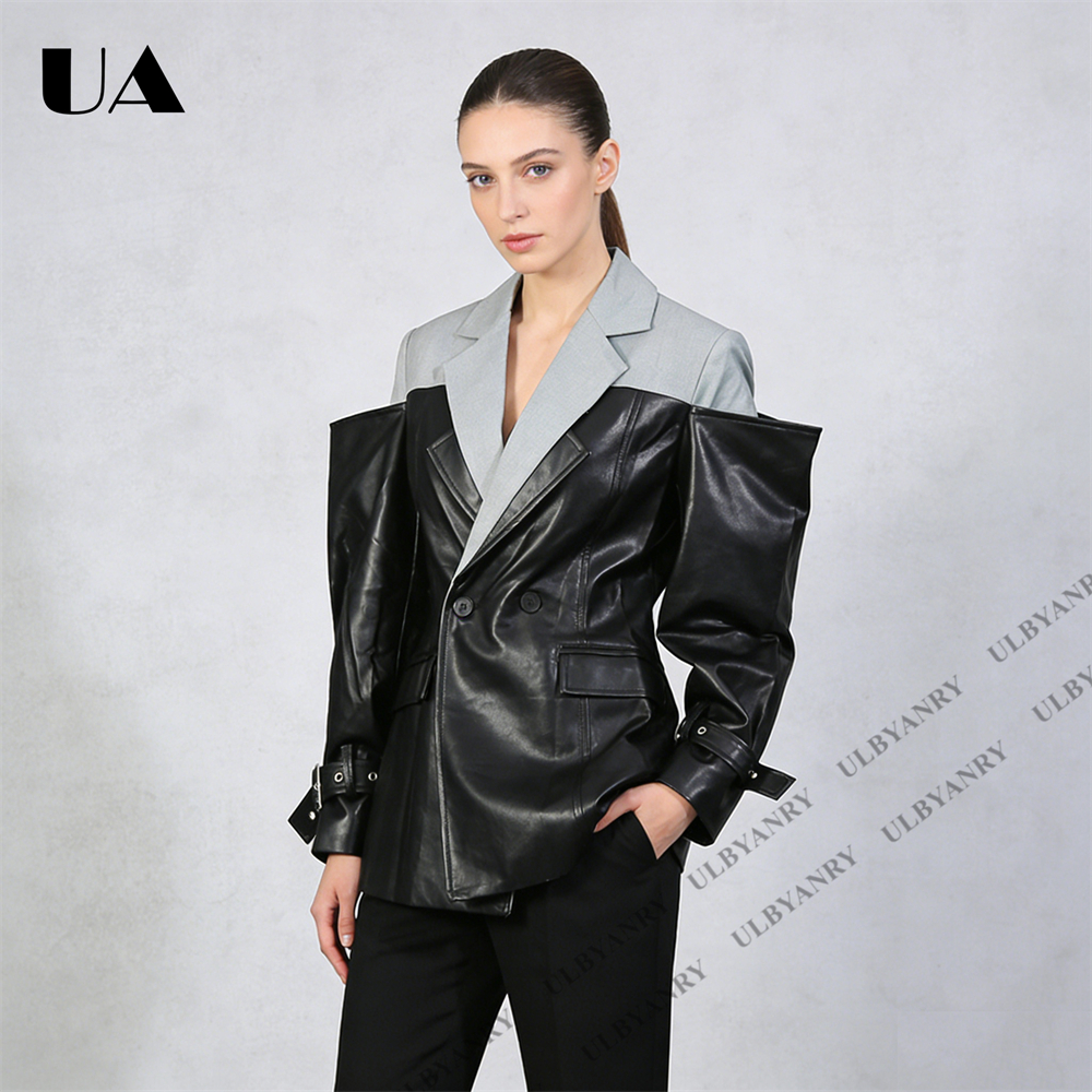 ULBYANRY Colorblock Faux Leath - đánh giá và giá Street Fashion Week