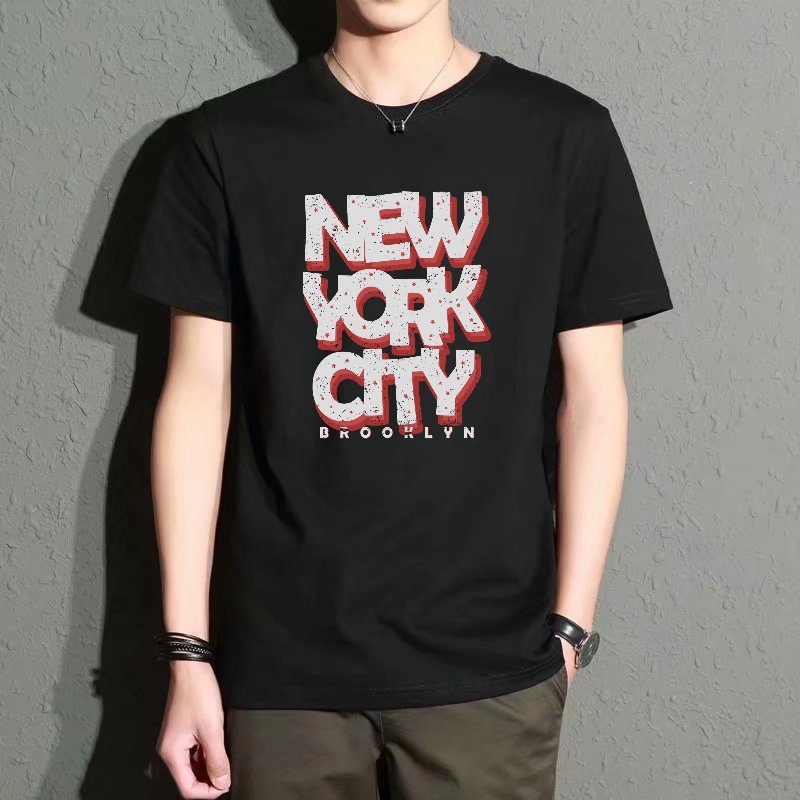 Men's Black Round-Neck Short-S - đánh giá và giá Street Fashion Of New York