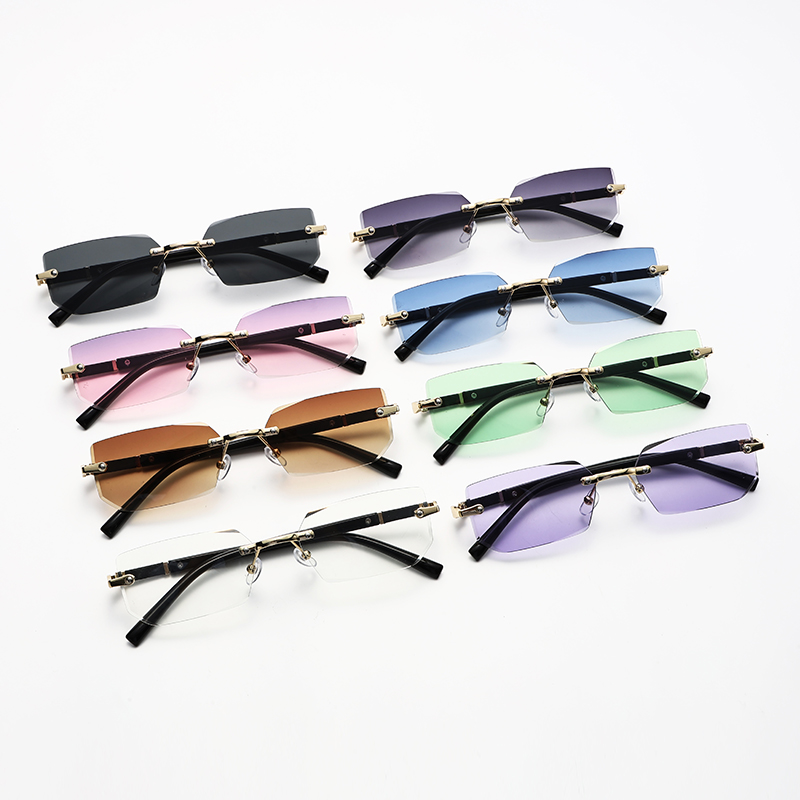 Trendy Rimless Sunglasses Wome - đánh giá và giá Street Fashion Glasses