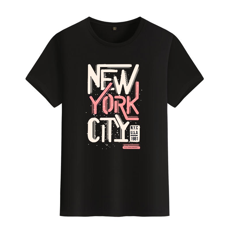 Men's Black Round-Neck Short-S - đánh giá và giá Street Fashion Of New York