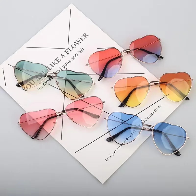 Fashion Heart Shaped Metal Sun - đánh giá và giá Street Fashion Glasses