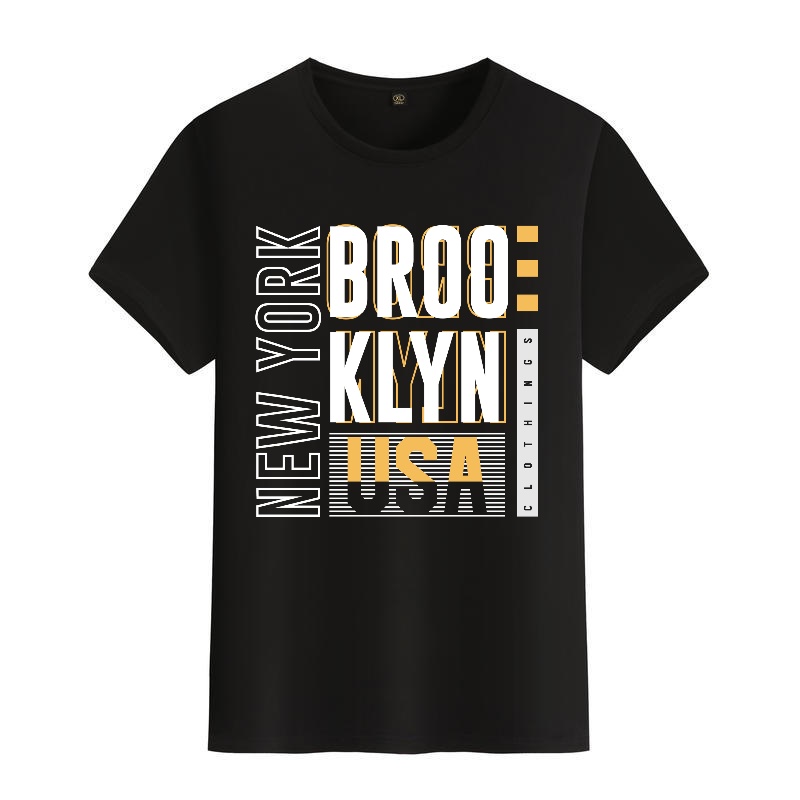 Men's Black Round-Neck Short-S - đánh giá và giá Street Fashion Of New York