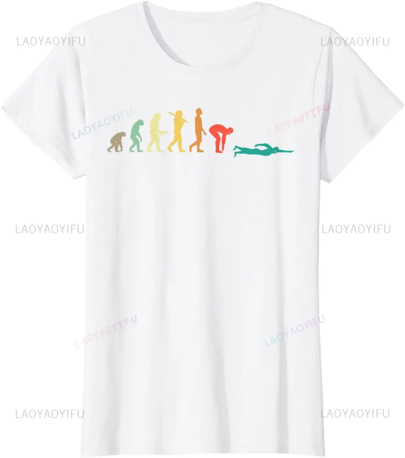 Retro Graphic Swimming Evoluti - đánh giá và giá Street Fashion Baggy