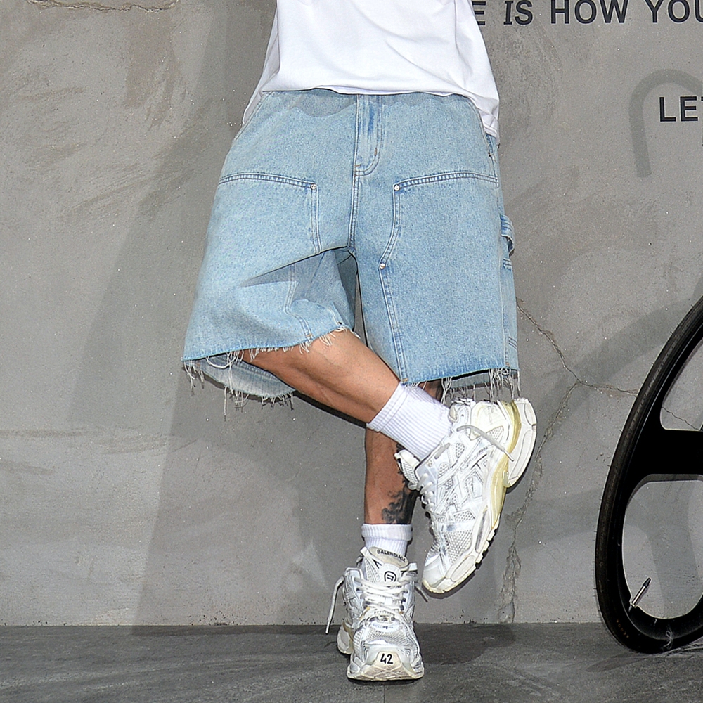 American Workwear Denim Shorts - đánh giá và giá Street Fashion Baggy