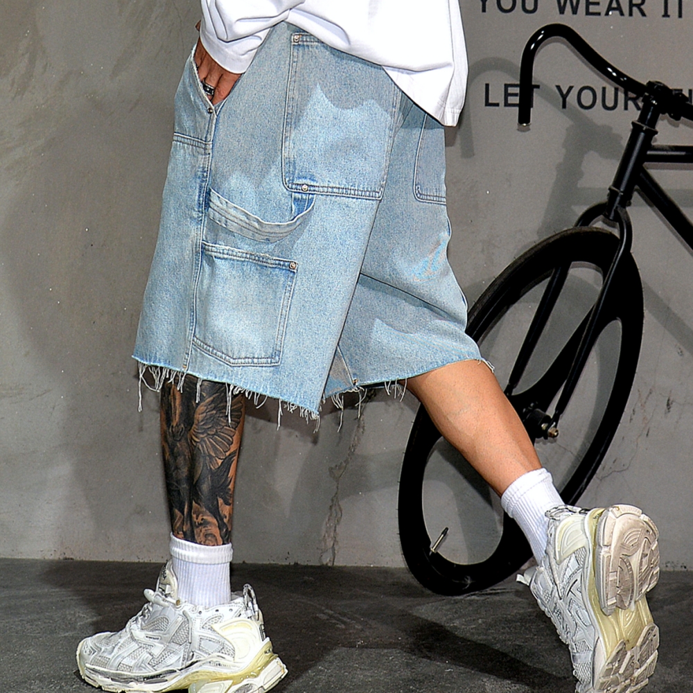 American Workwear Denim Shorts - đánh giá và giá Street Fashion Baggy