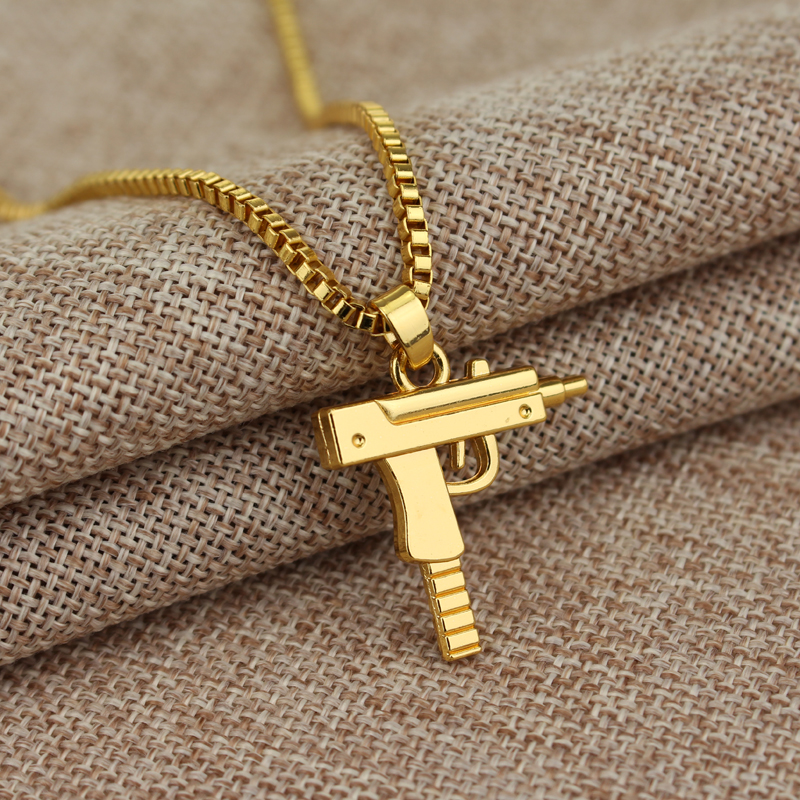 Trendy Uzi Gun Shaped Pendant  - đánh giá và giá Street Fashion Baggy