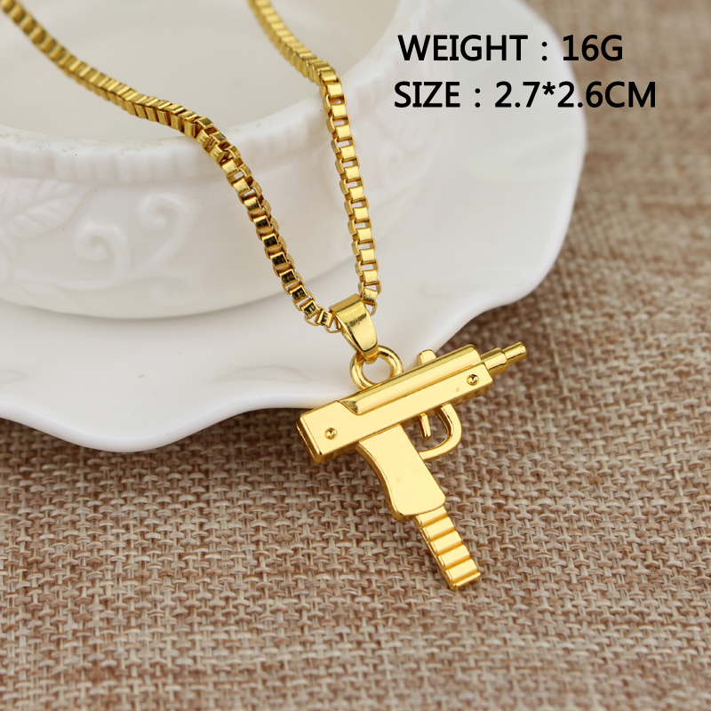 Trendy Uzi Gun Shaped Pendant  - đánh giá và giá Street Fashion Baggy