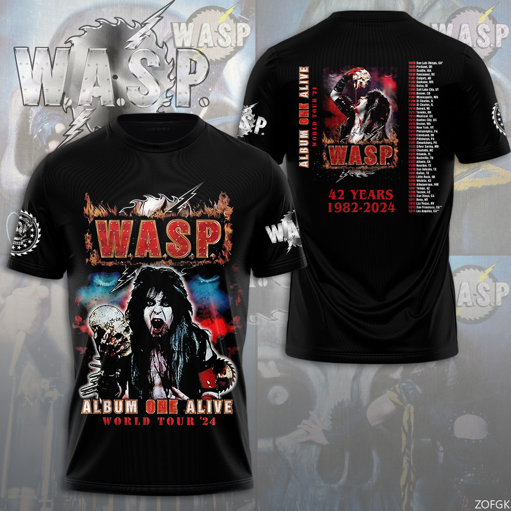 W.A.S.P Rock 3D Printing T-shi - đánh giá và giá Street Fashion Baggy