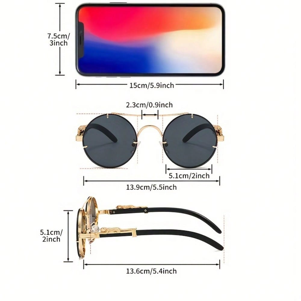 Stylish Round Metal Frame Sung - đánh giá và giá Street Fashion Photography
