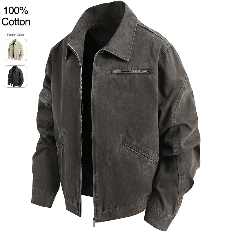 Oversize Loose Men's Denim Jac - đánh giá và giá Street Fashion Baggy