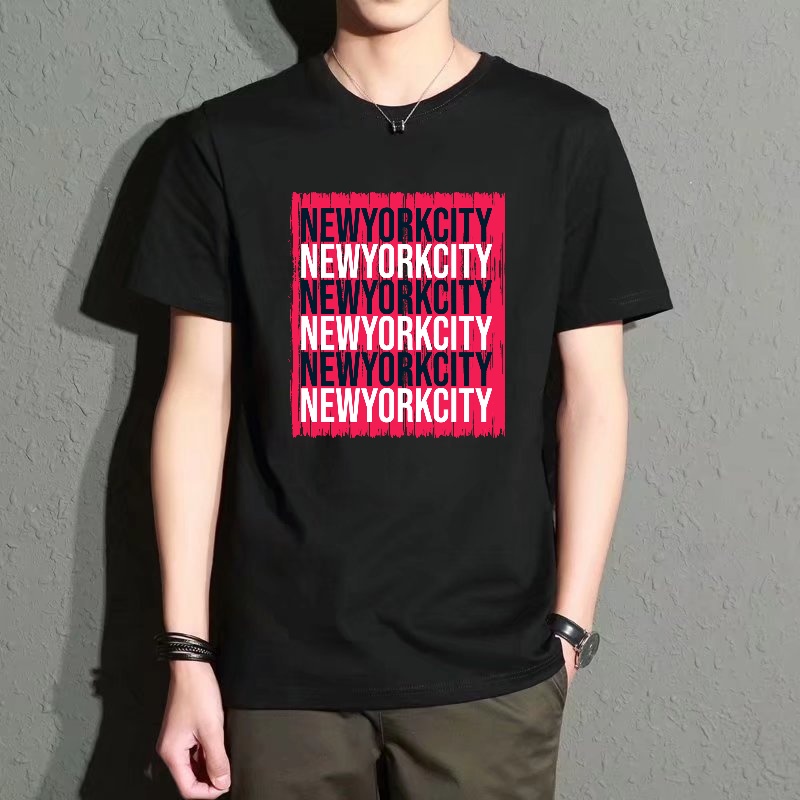 Men's Black Round-Neck Short-S - đánh giá và giá Street Fashion Of New York