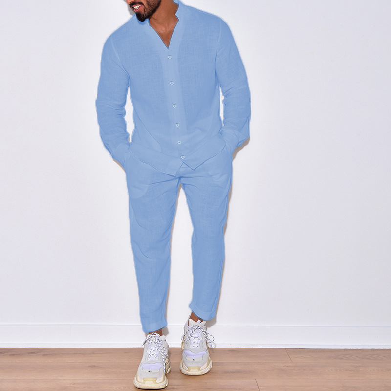 Men's casual cotton two-piece  - đánh giá và giá Street Fashion Week