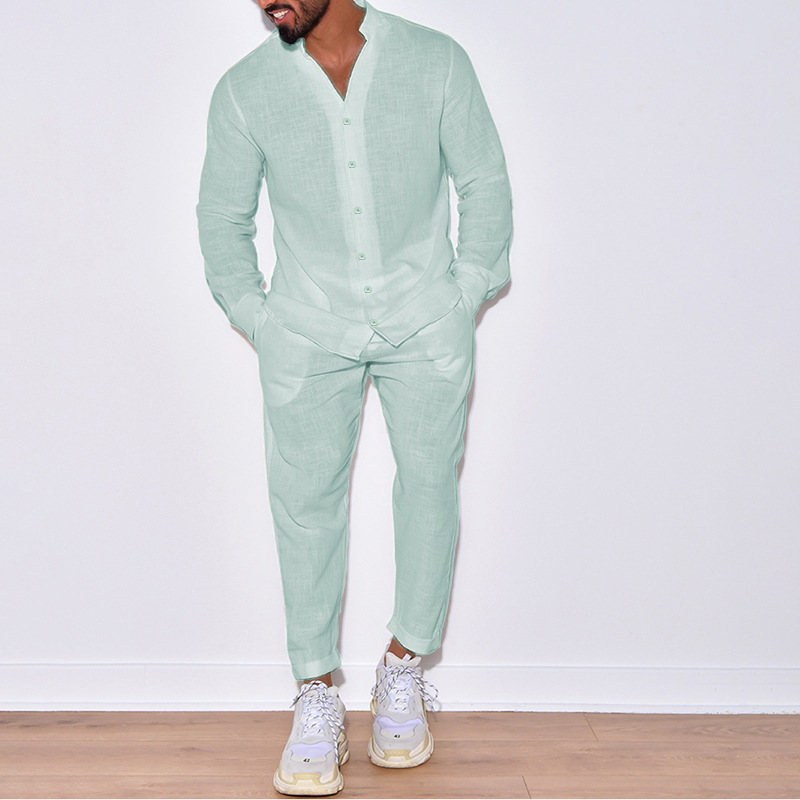 Men's casual cotton two-piece  - đánh giá và giá Street Fashion Week