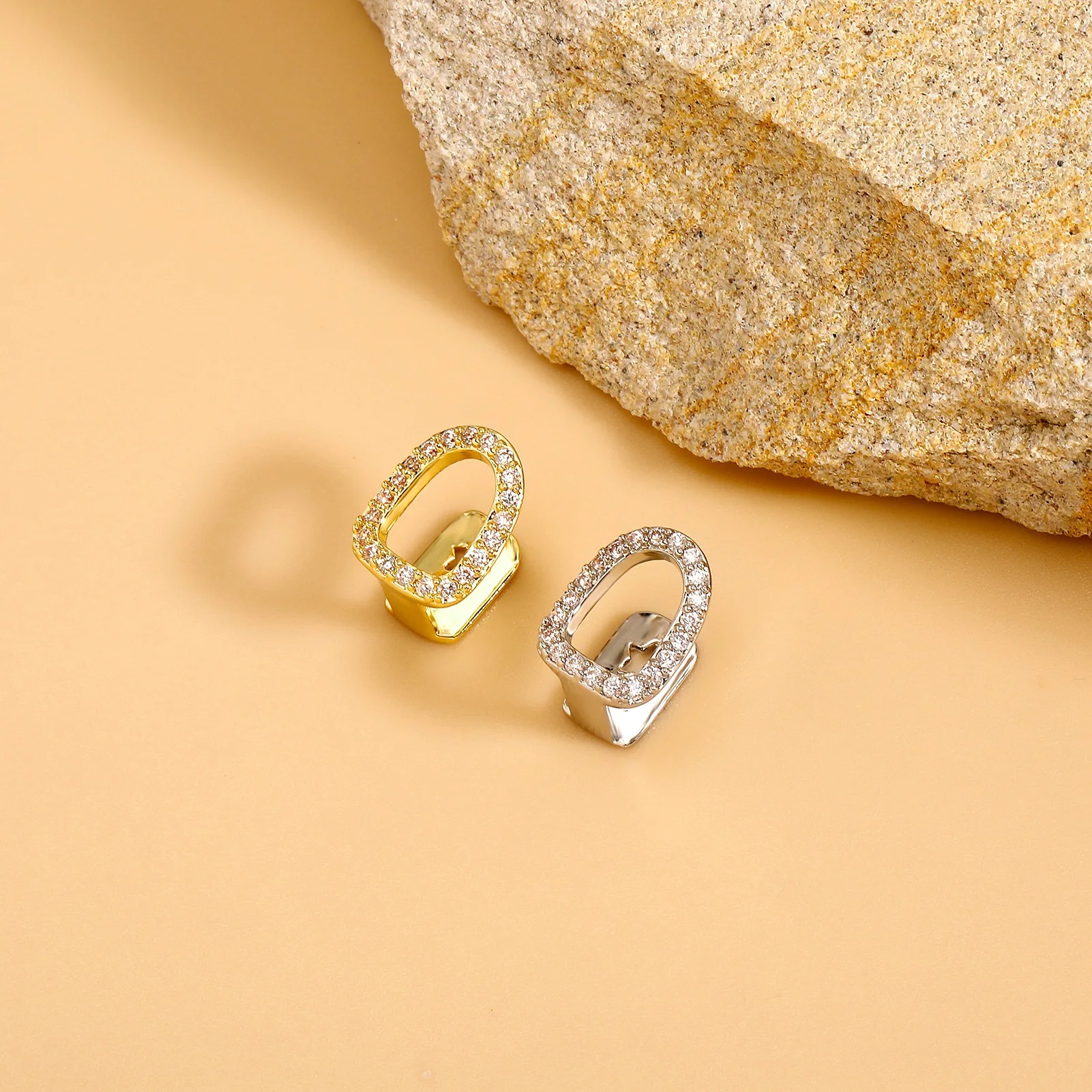 Hip Hop Single Full CZ Stone H - đánh giá và giá Street Fashion Jewelry